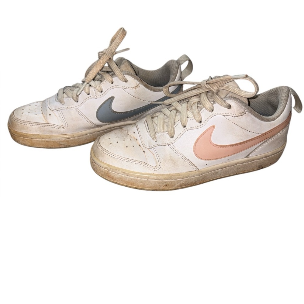 Nike Court Borough Low 2 GS White Pink Gray Youth 4Y / Women’s 5.5